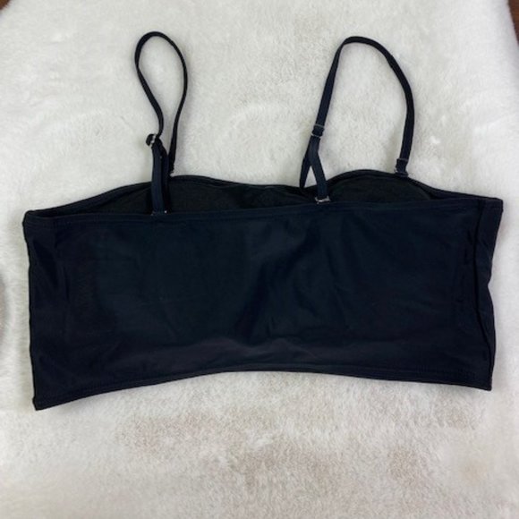 NEW Black 2 Piece Bikini Swimsuit Bandeau High Waist‎ French Cut, size XL - Picture 7 of 11